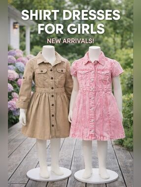 Bundle – Ralph Lauren & GAP Denim Shirt Dresses (Size 4–5T)